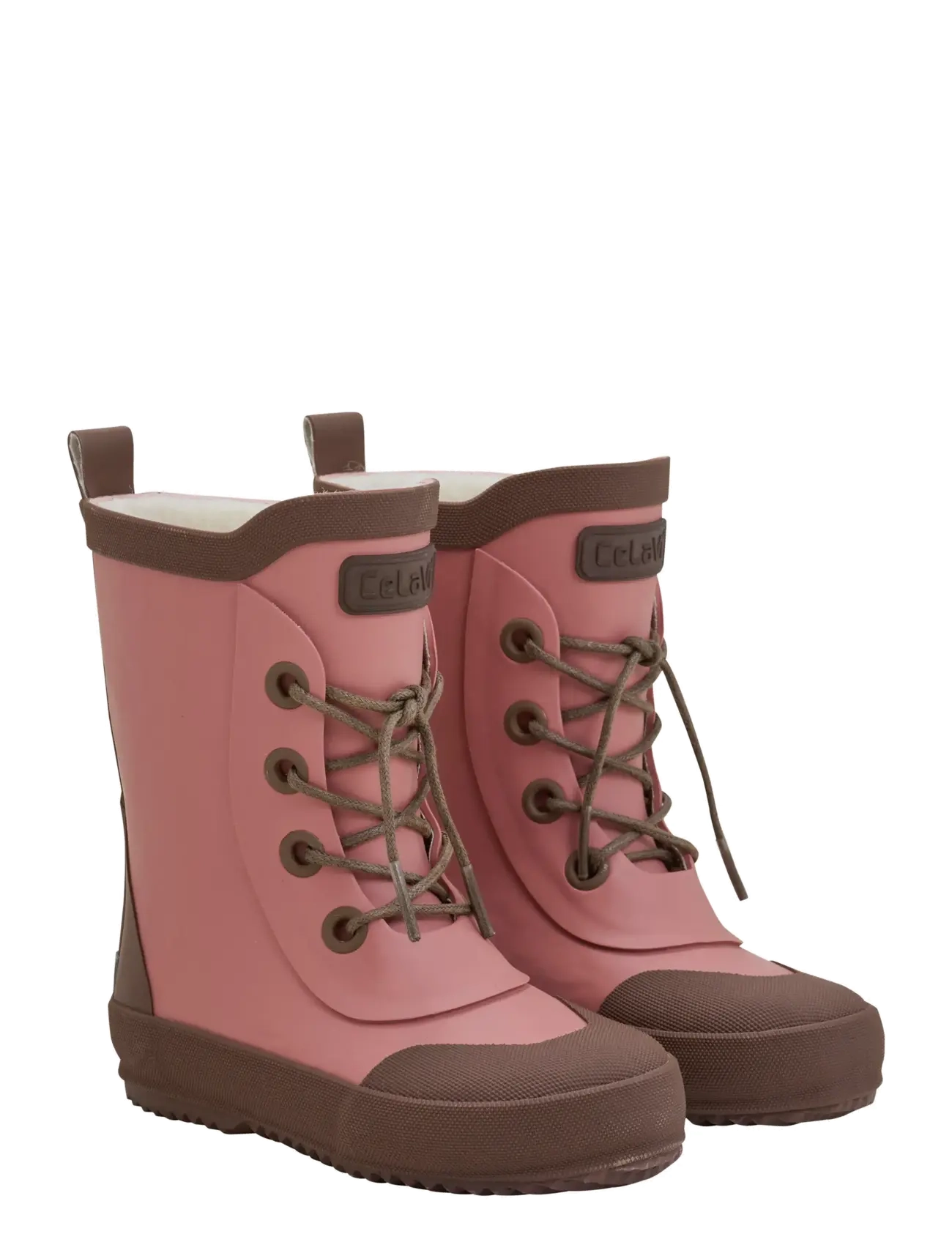 Thermal Wellies w. wool lining - BRICK DUST