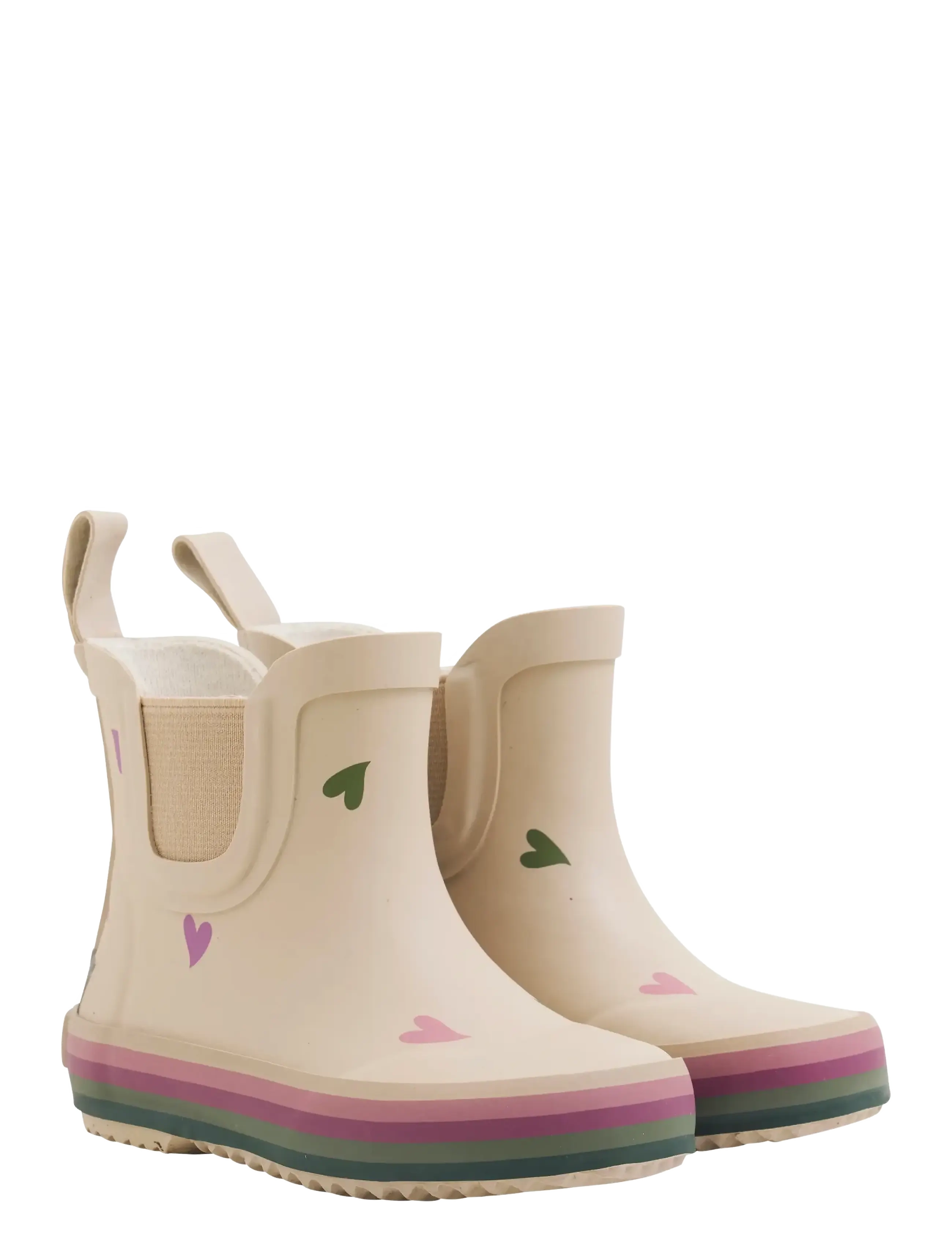 CeLaVi Wellies short - w. Badges - Sko - WHITE PEPPER / beige