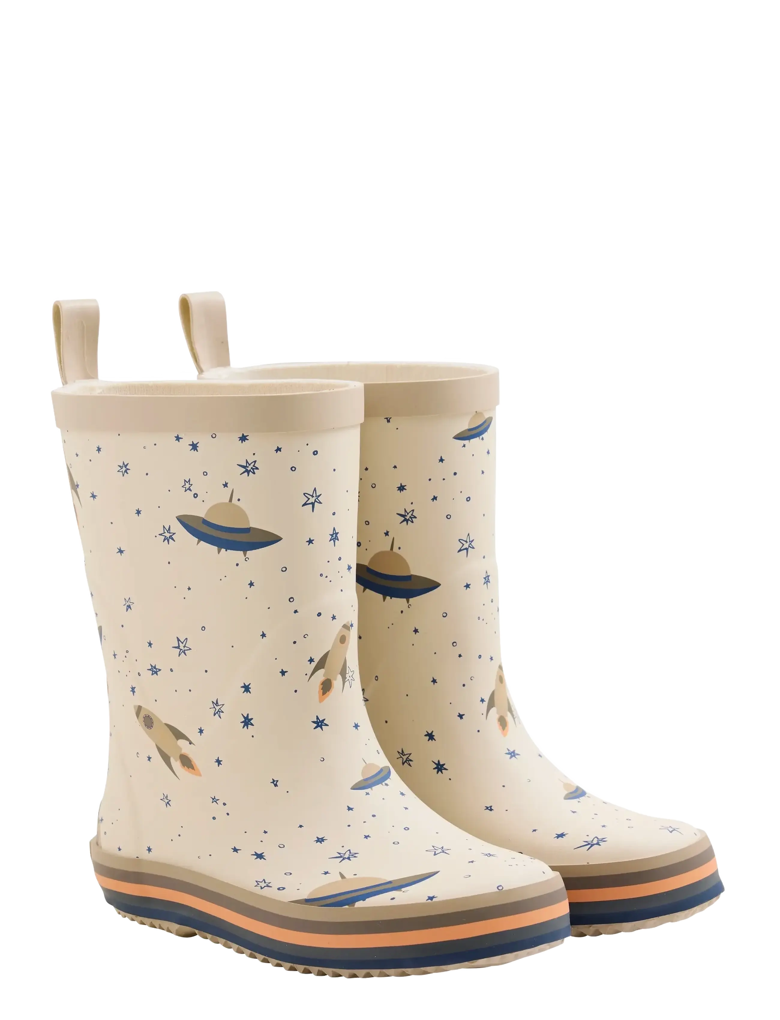 CeLaVi Wellies w. Badges - CeLaVi - FLINT STONE / cream