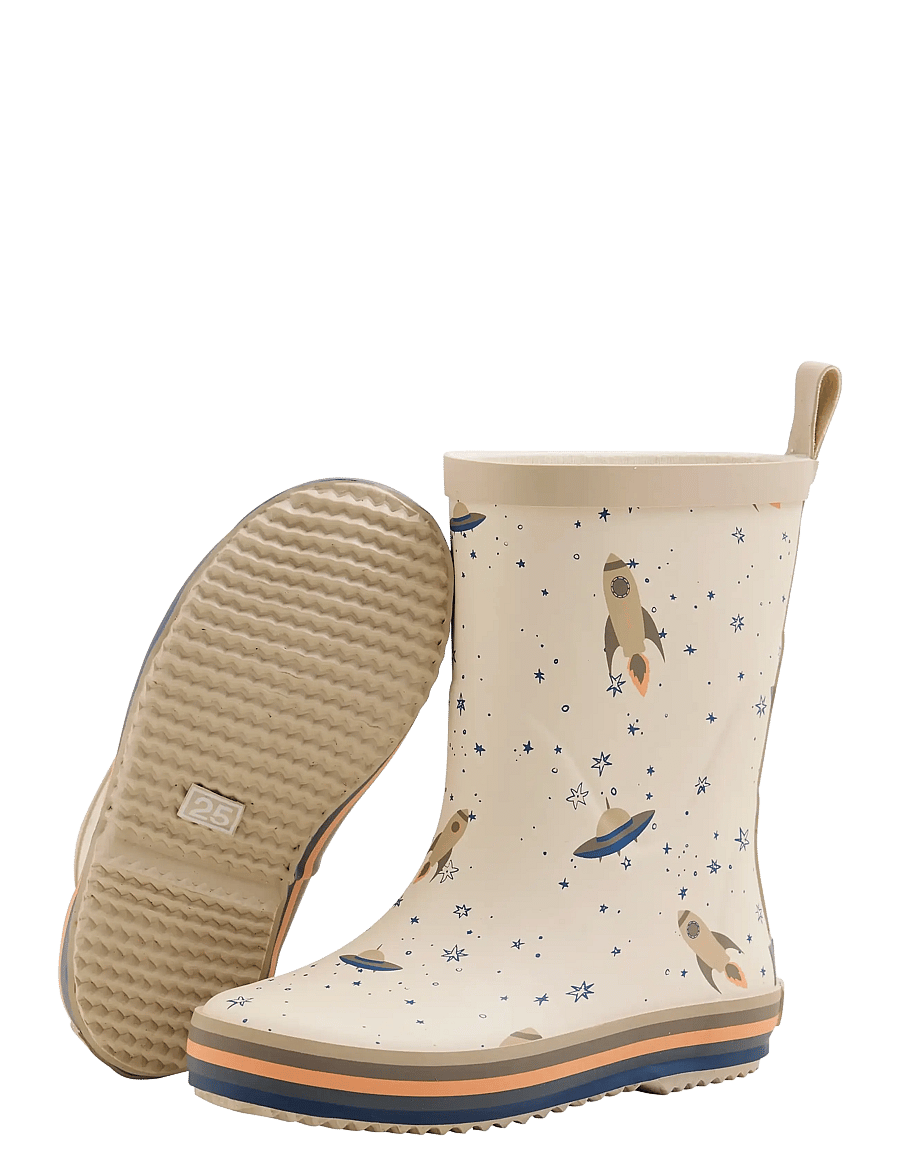 CeLaVi - Wellies w. Badges - ungefütterte gummistiefel - flint stone - 2