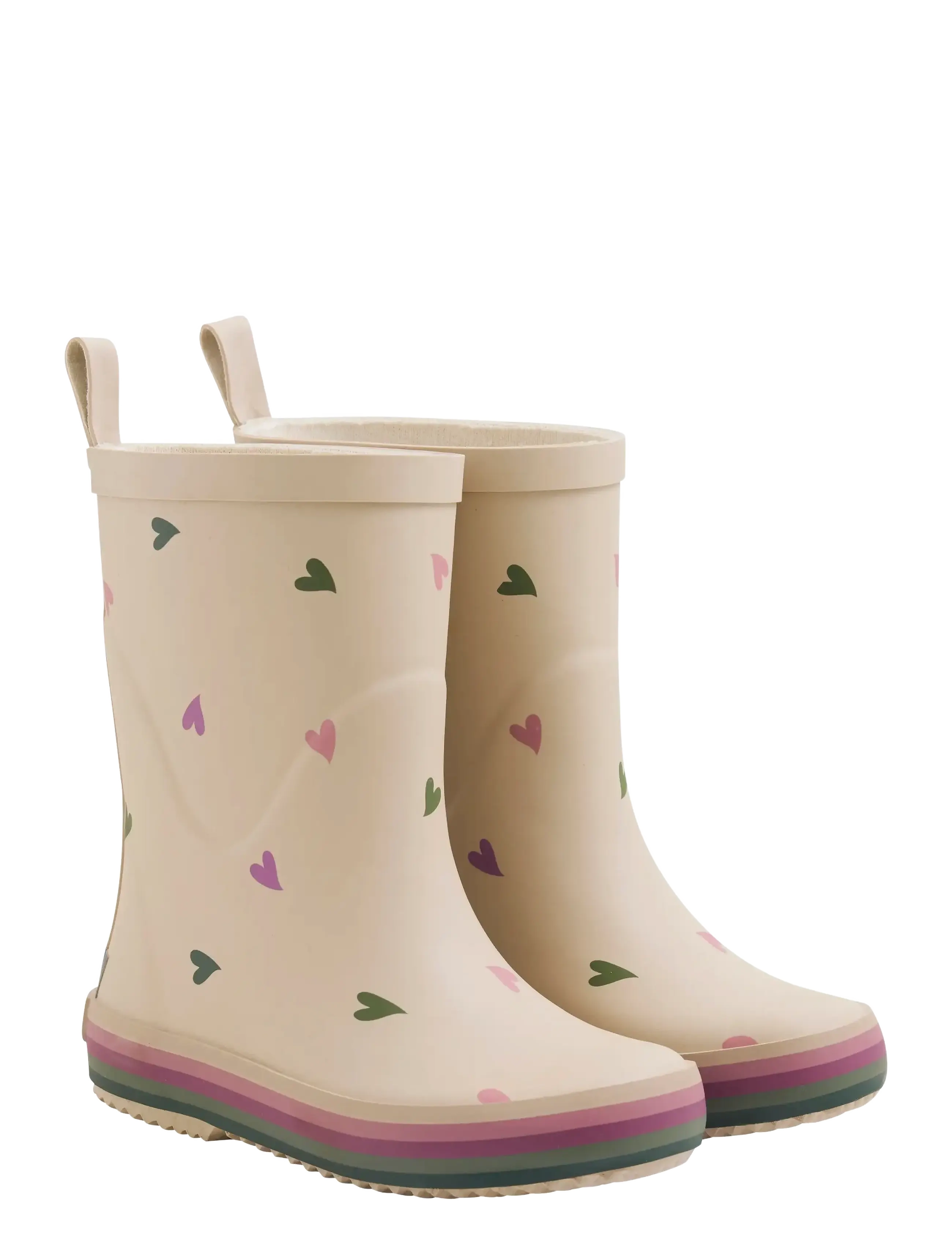 CeLaVi Wellies w. Badges - Sko - WHITE PEPPER / beige