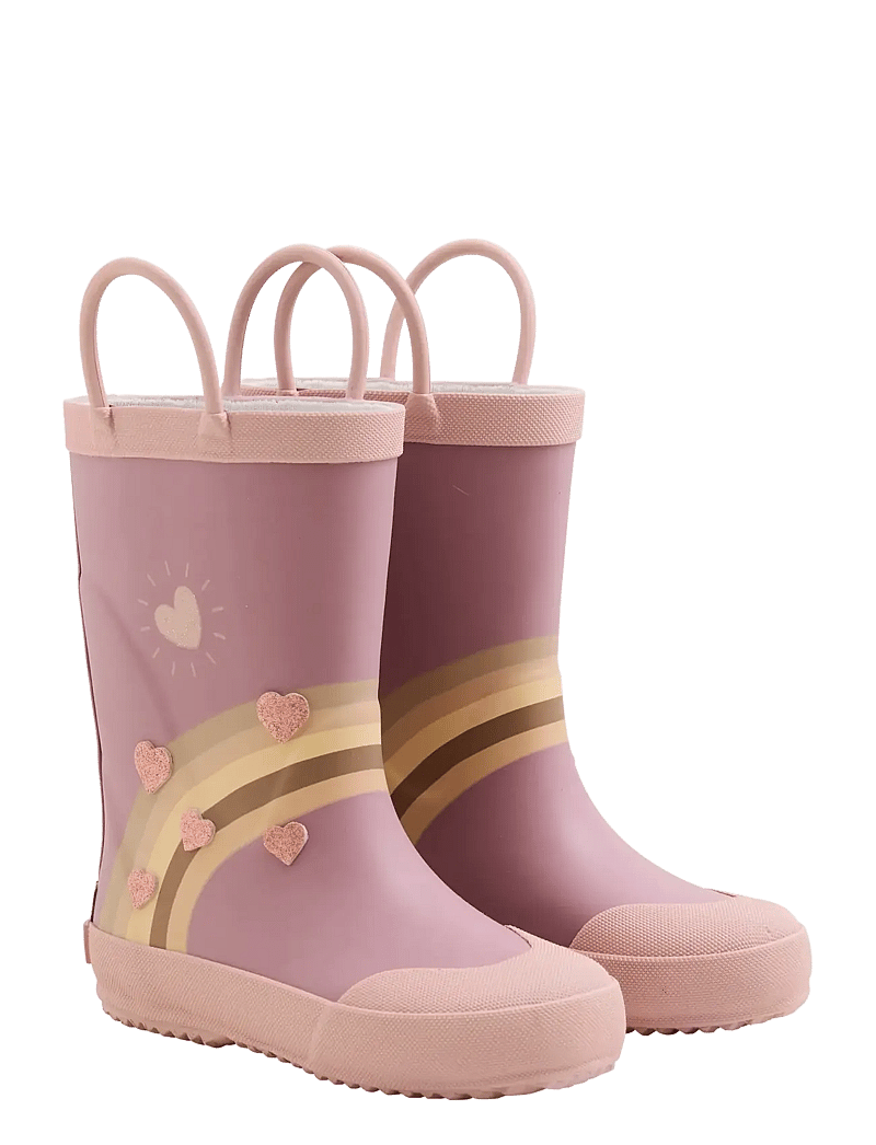 CeLaVi - Wellies Rainbow w. Badges - ungefütterte gummistiefel - nostalgia rose - 1