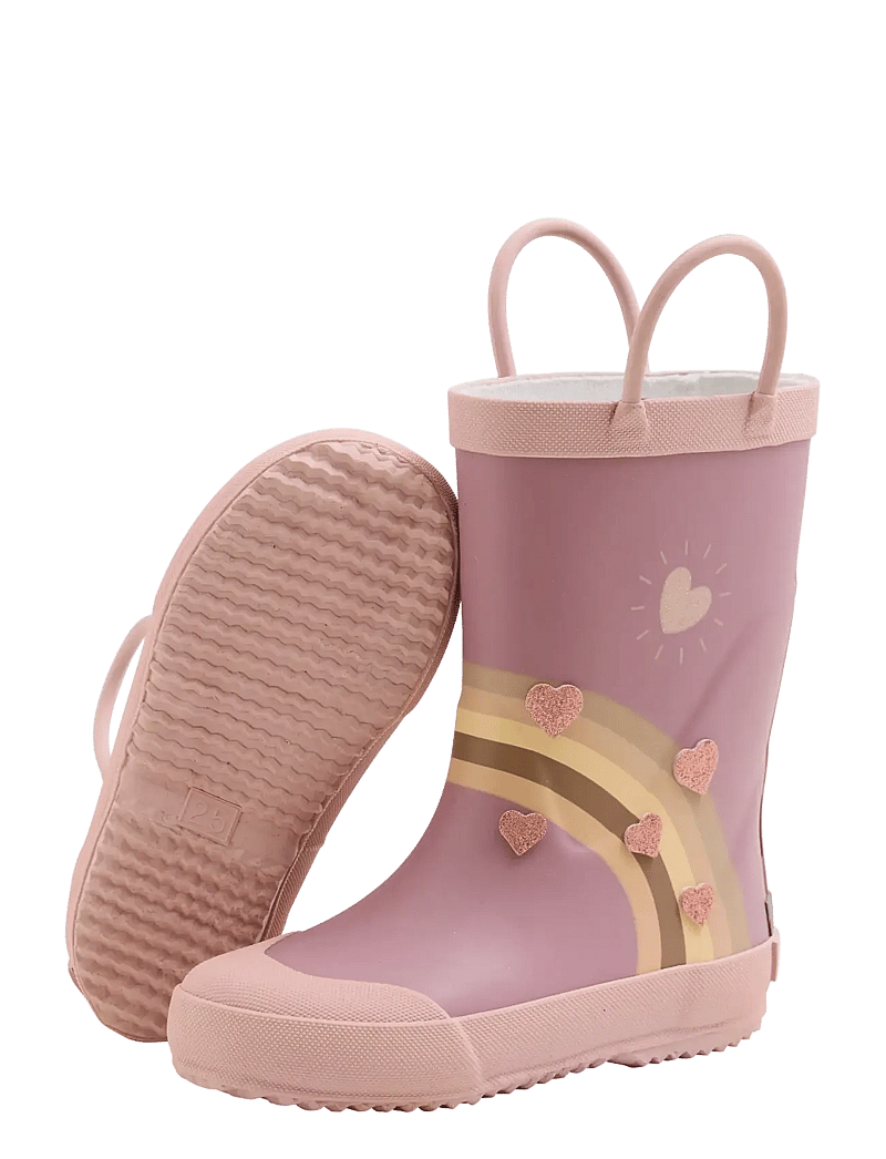 CeLaVi - Wellies Rainbow w. Badges - ungefütterte gummistiefel - nostalgia rose - 3