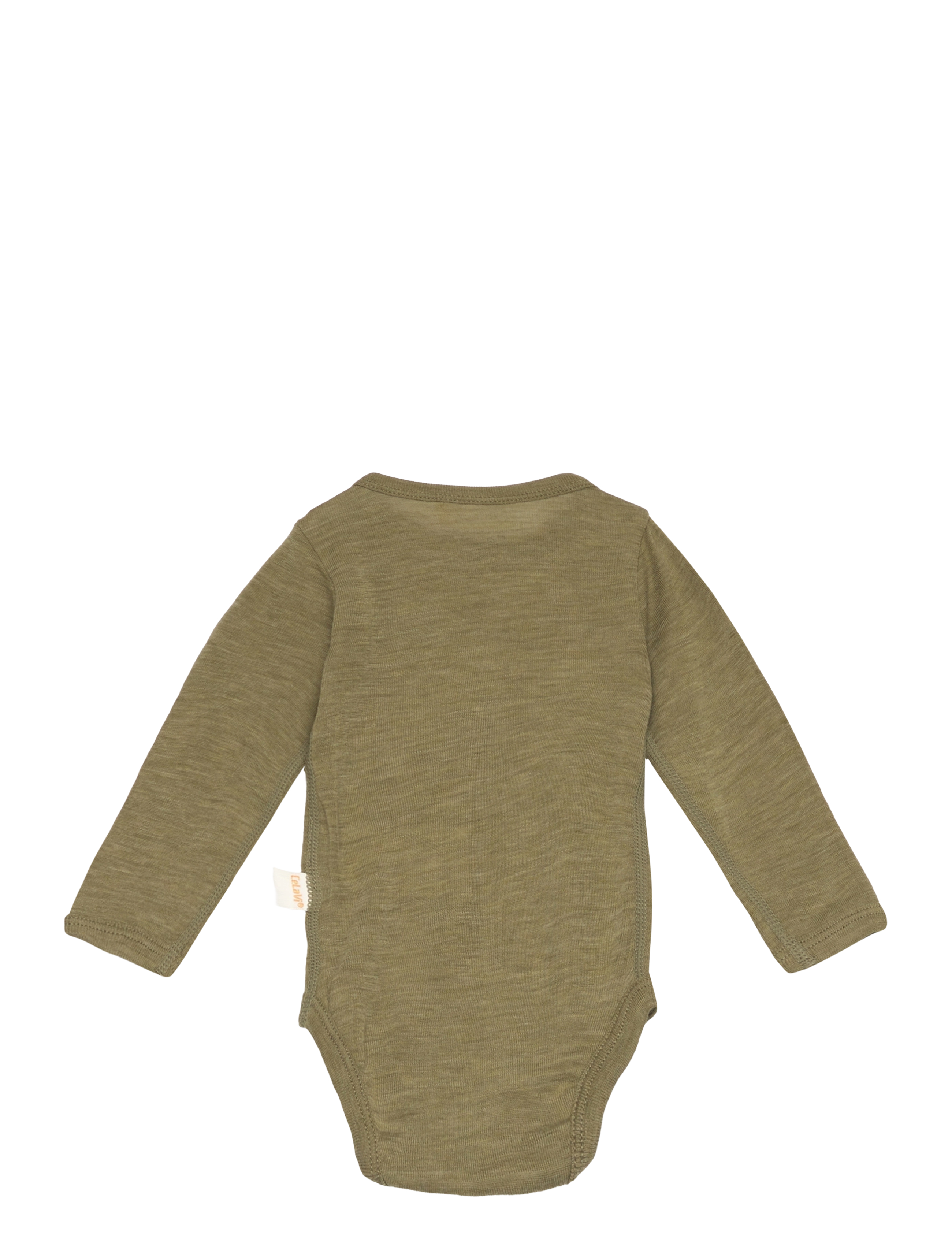 CeLaVi - Body LS - Solid w.Print - loden green melange - 1