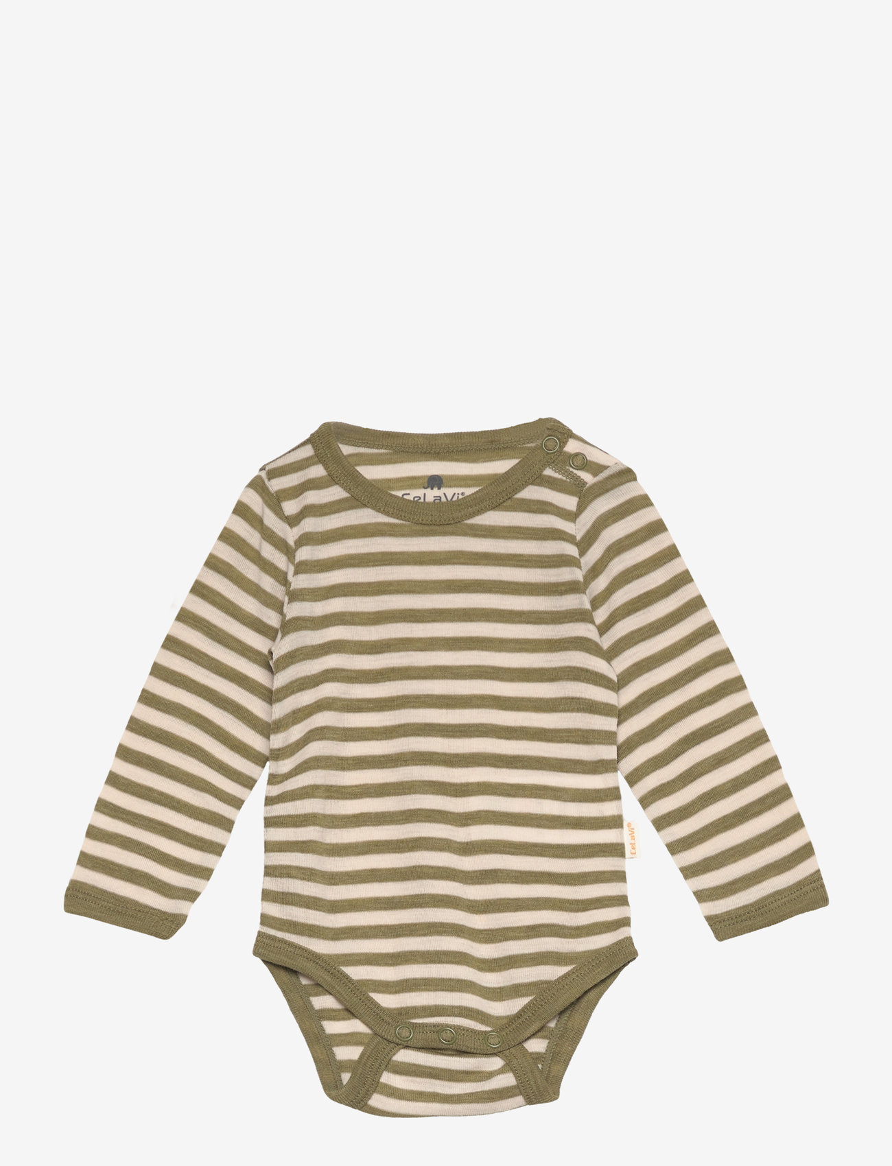 CeLaVi - Body LS - YD Stripe - loden green melange - 0