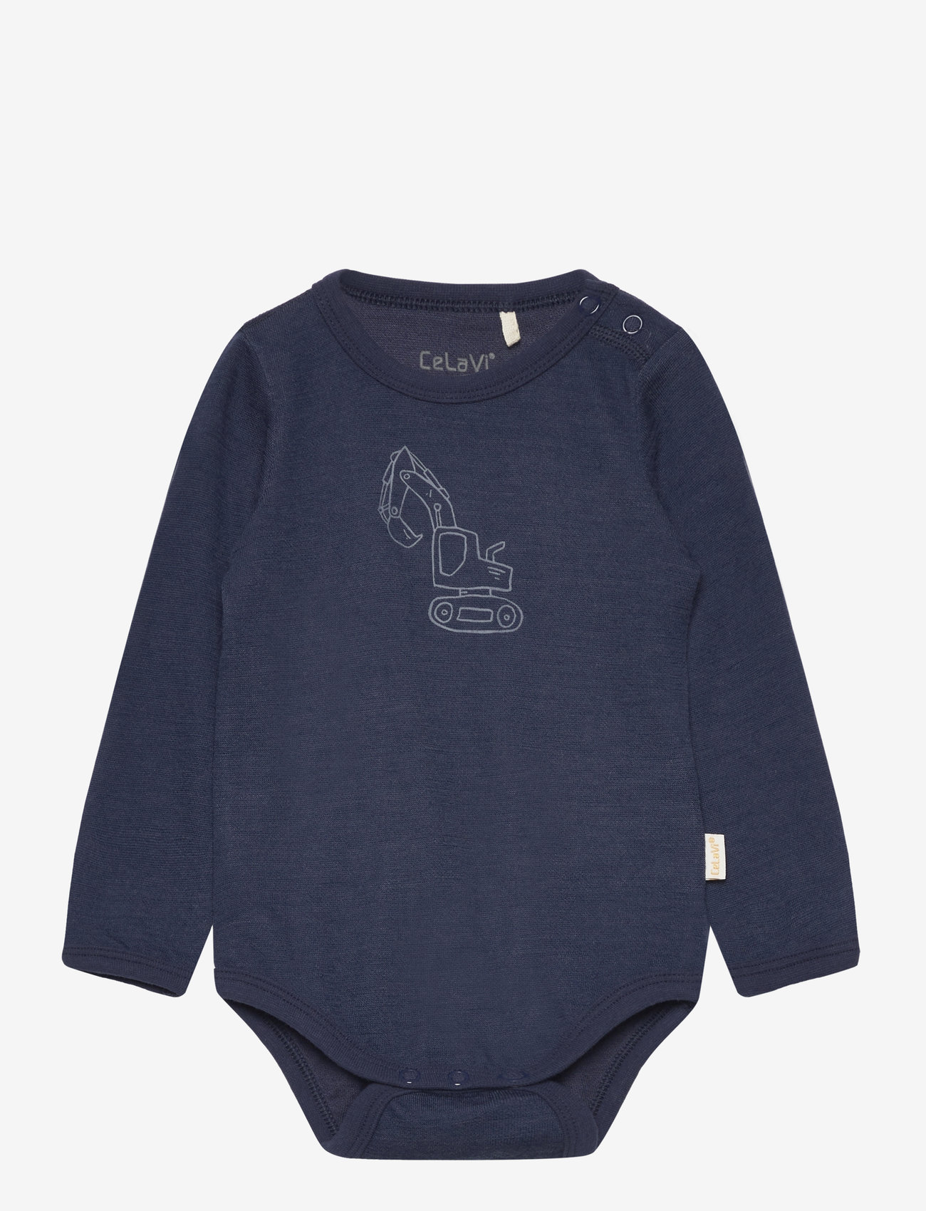 CeLaVi - Body LS, Solid w. Print - dark blue - 0