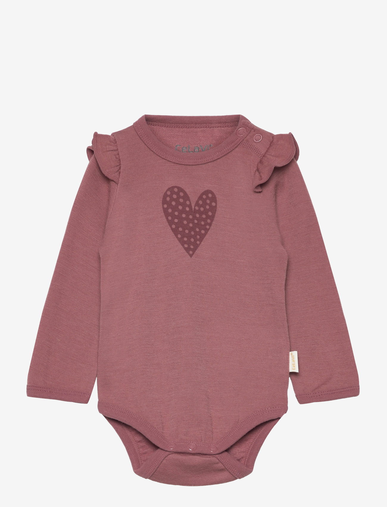 CeLaVi - Body LS, Solid w. Print - withered rose - 0