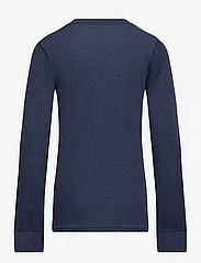 CeLaVi - Blouse LS, w. print - long-sleeved t-shirts - dark blue - 1
