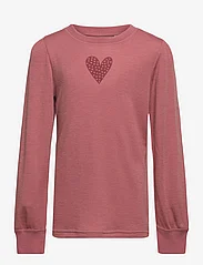 CeLaVi - Blouse LS, w. print - langærmede t-shirts - withered rose - 0