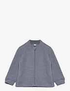 Jacket w/zipper - Soft Wool - FLINT STONE