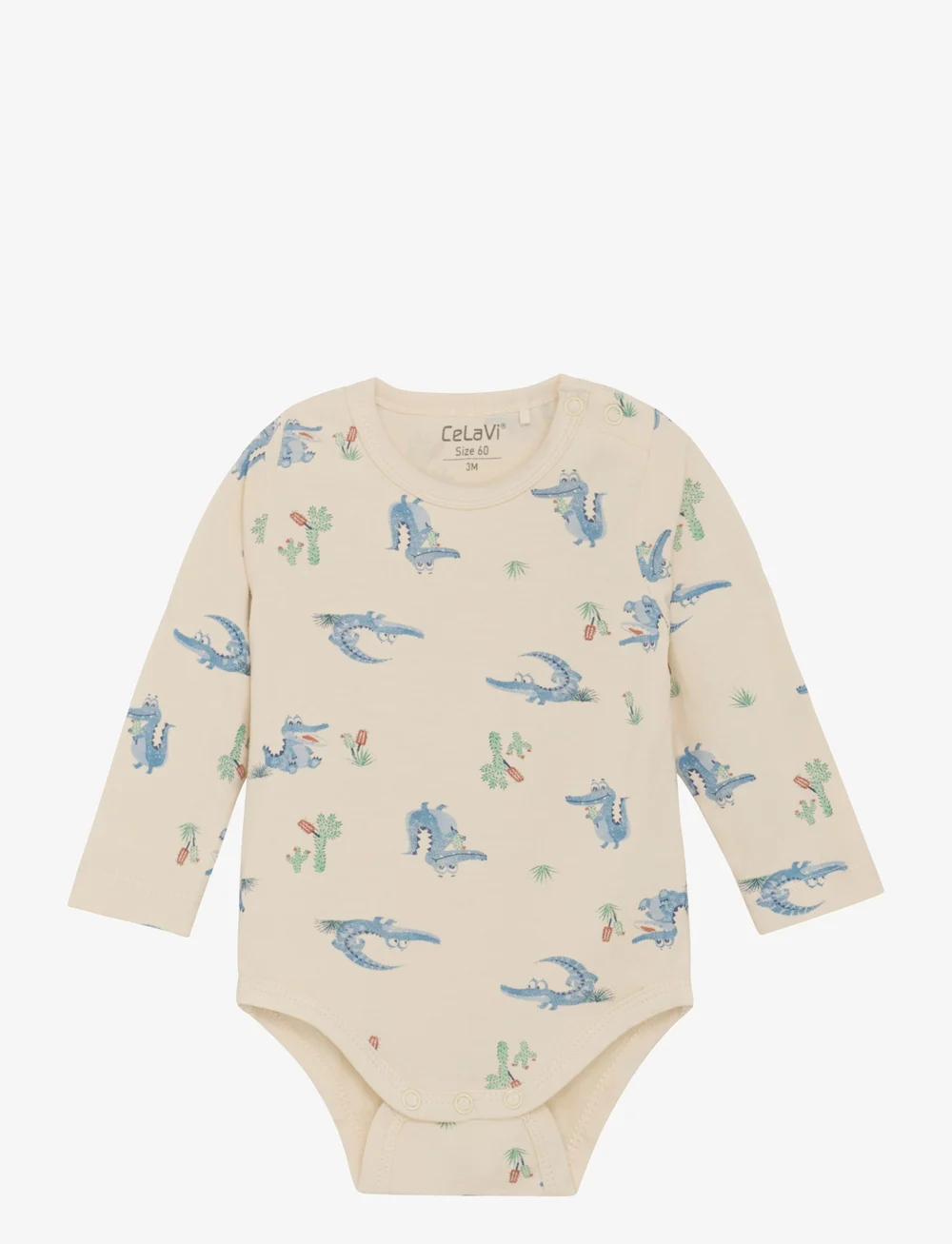 CeLaVi - Body LS - AOP - bodies à manches longues - dusty blue - 1