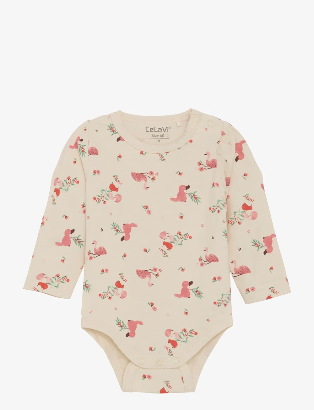 CeLaVi - Body LS - AOP - långärmade bodies - powder pink - 0