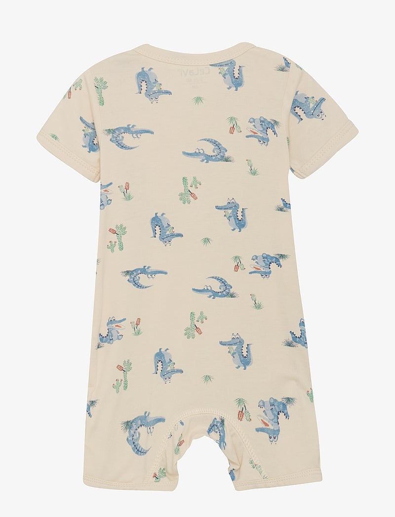 CeLaVi - Jumpsuit SS - AOP - kortærmede heldragter - dusty blue - 1