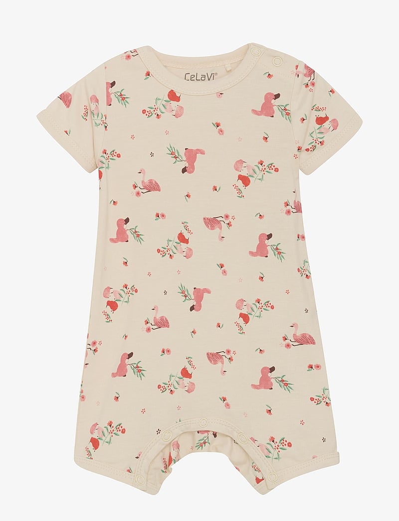 CeLaVi - Jumpsuit SS - AOP - kortärmade bodysuits - powder pink - 0