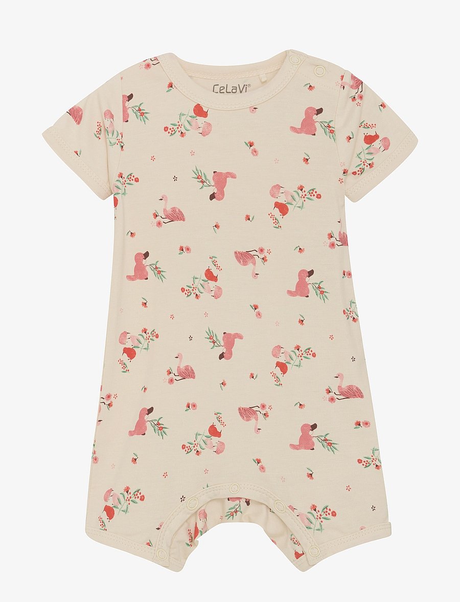 CeLaVi - Jumpsuit SS - AOP - kortærmede heldragter - powder pink - 0