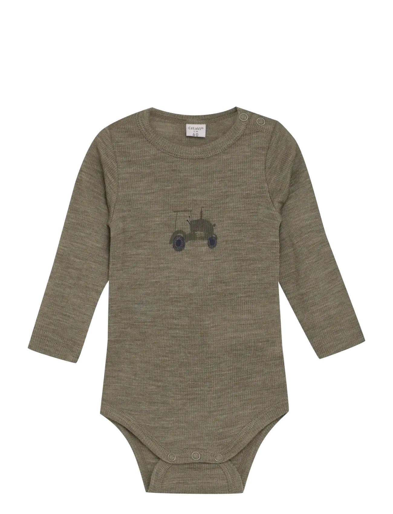 CeLaVi Body LS - SOLID - Pikkade varrukatega - DUSKY GREEN / khaki/green