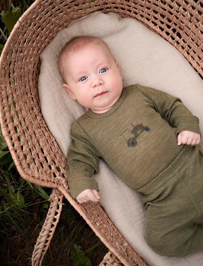 CeLaVi - Body LS - SOLID - base layer baby - dusky green - 0