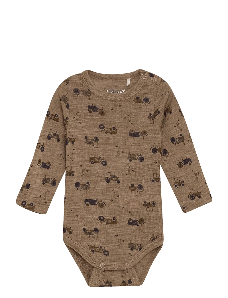 CeLaVi - Body LS - AOP - alusriided beebidele - cocoa creme - 1