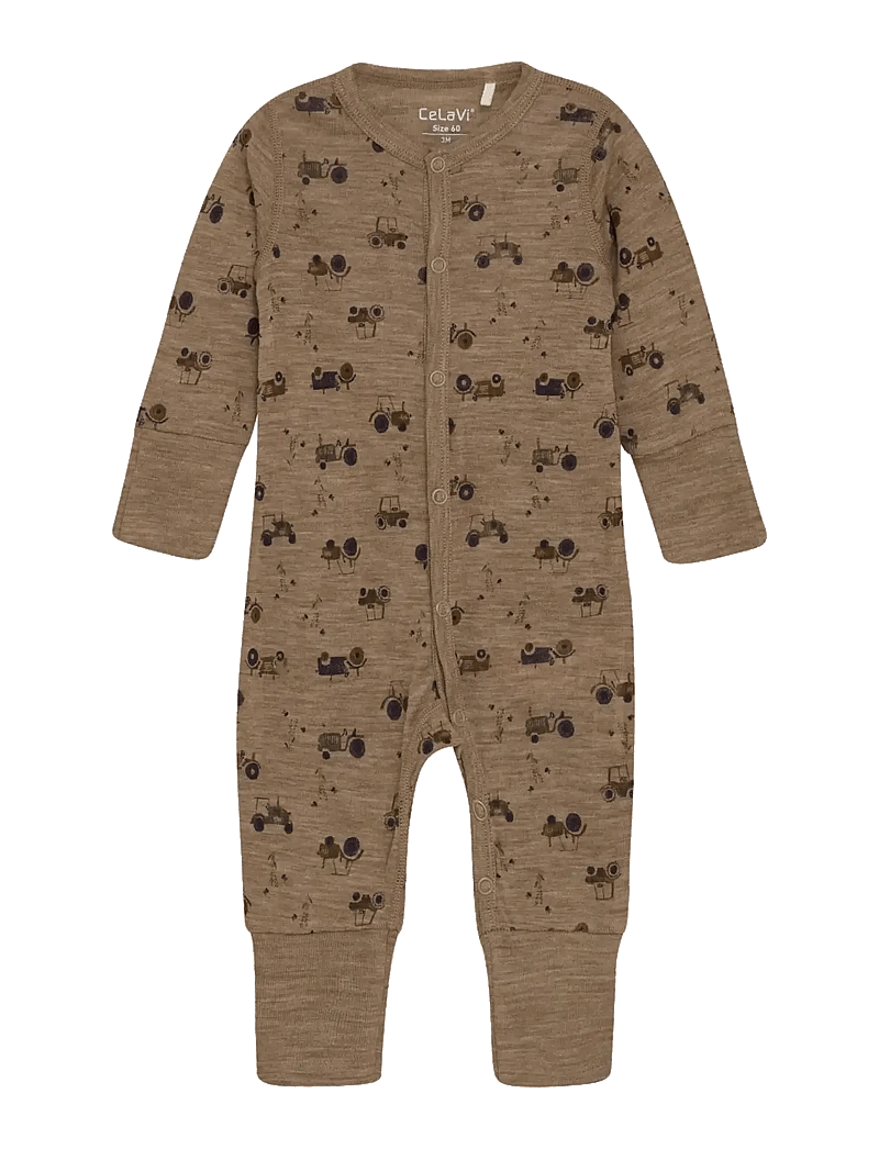 CeLaVi - Jumpsuit - AOP - byxdress - cocoa creme - 0