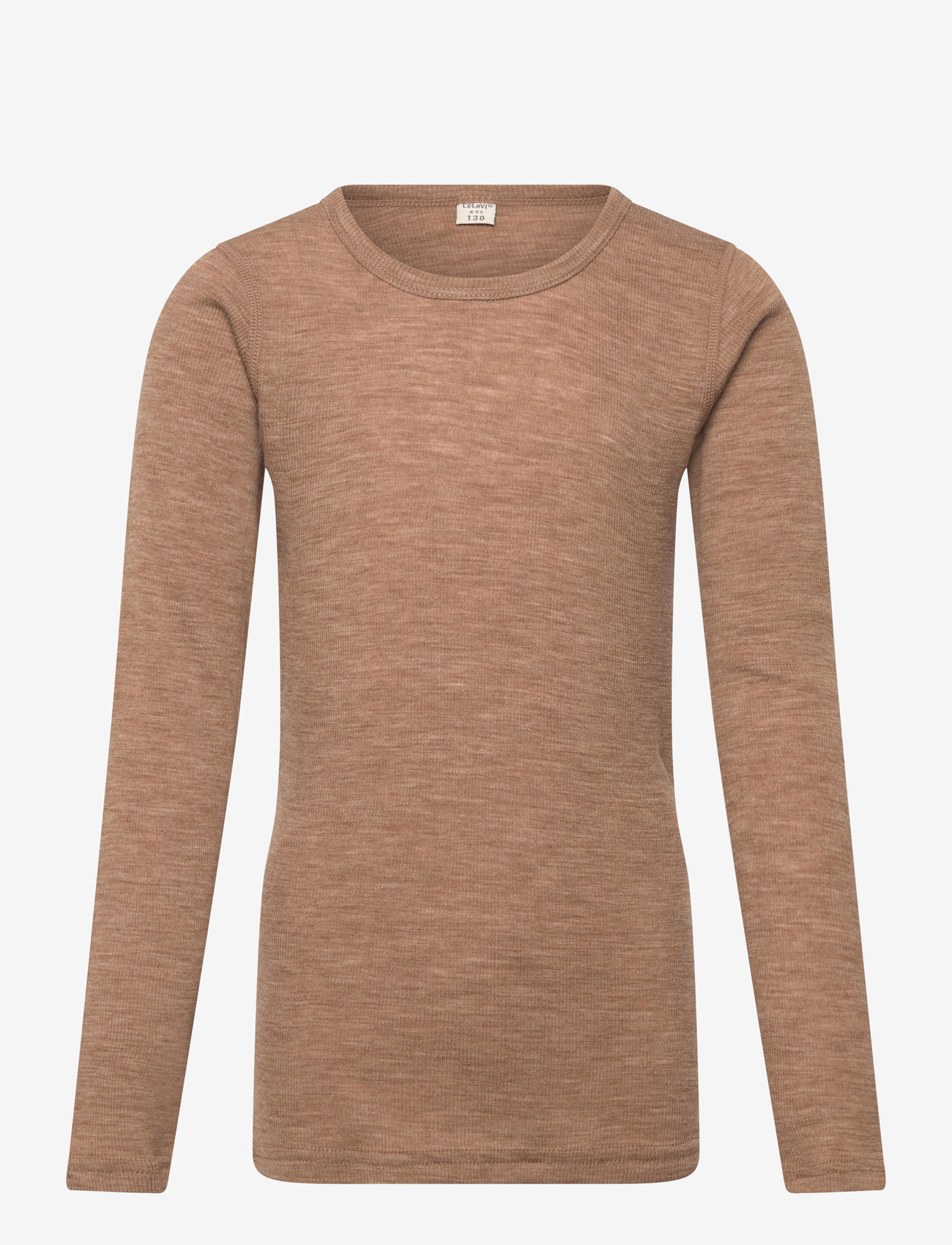 CeLaVi - Blouse LS - SOLID - langærmede t-shirts - cocoa creme - 0