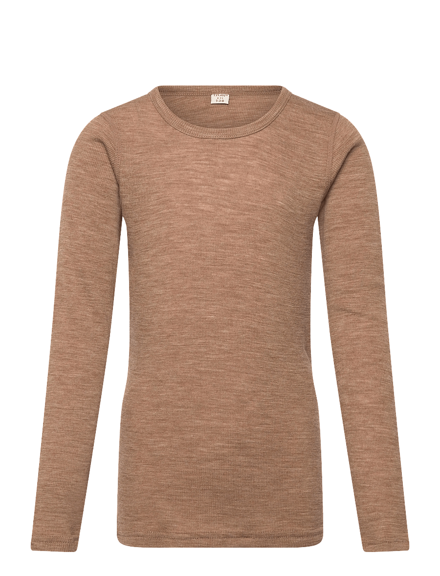CeLaVi - Blouse LS - SOLID - langärmelig - cocoa creme - 0