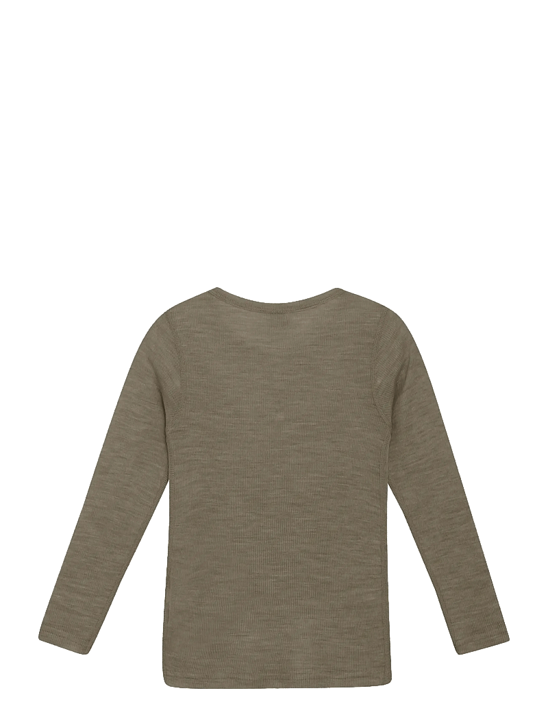 CeLaVi - Blouse LS - SOLID - långärmade t-shirts - dusky green - 1