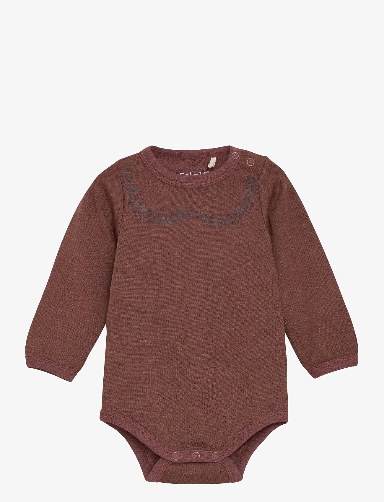 CeLaVi - Body LS, Solid w. Print - geschenke unter 50€ - marron - 0