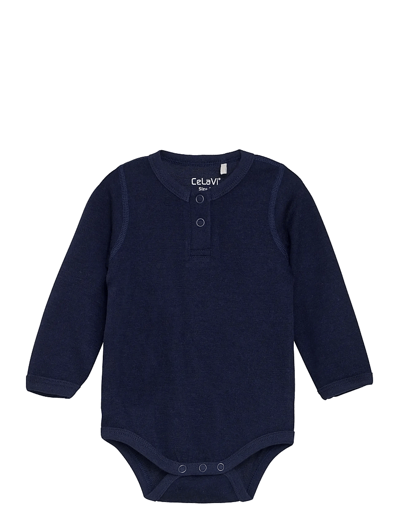 CeLaVi - Body LS, Solid w. Print - base layer baby - night sky - 0