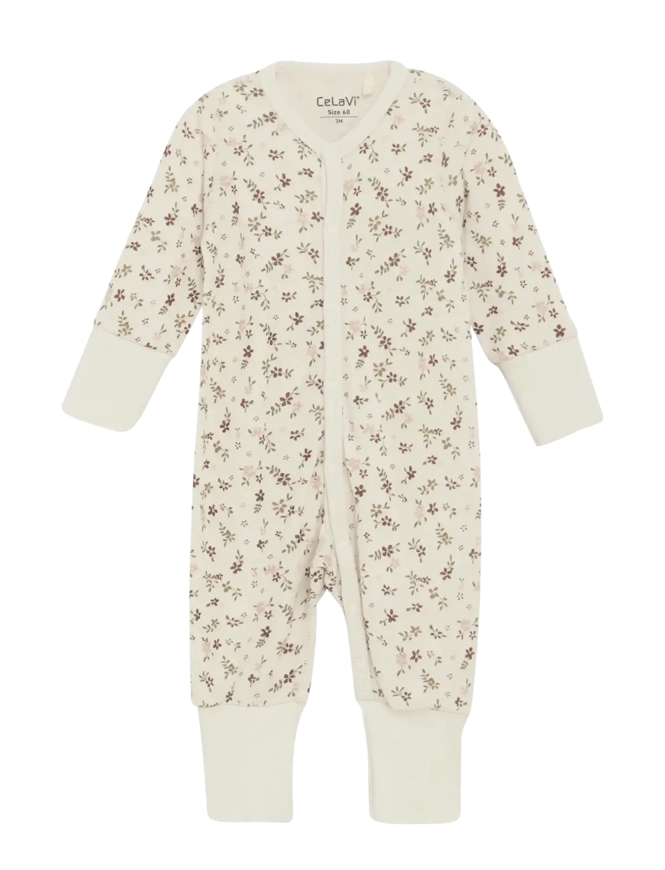 CeLaVi Jumpsuit Ls - Aop, 90, Cream > Jumpsuits, Børn