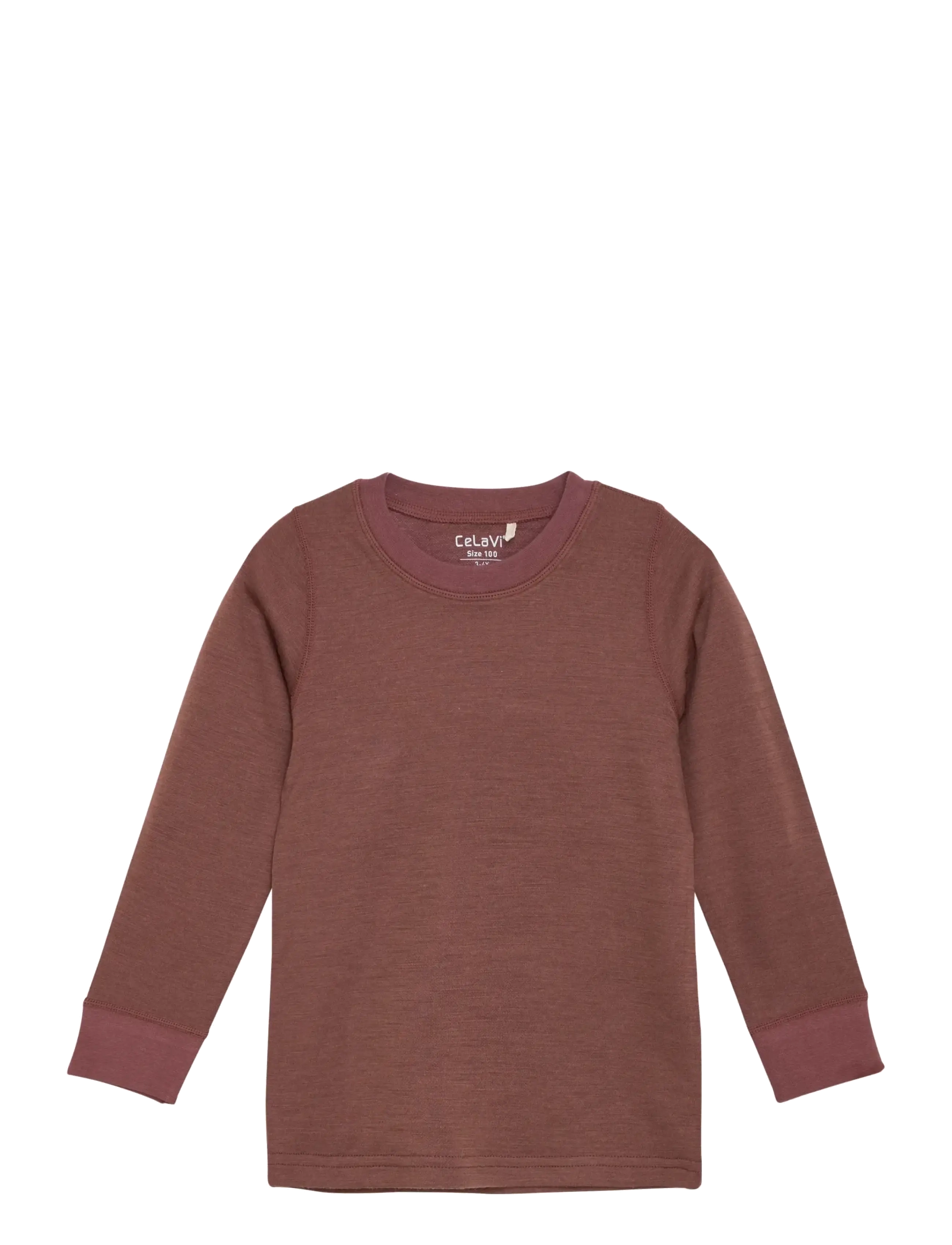 CELAVI Bluse Ls - Solid Braun - 140 - Kinder