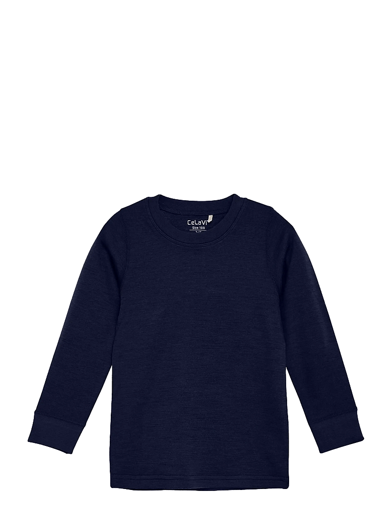 CeLaVi - Blouse LS - Solid - długi rękaw - night sky - 0