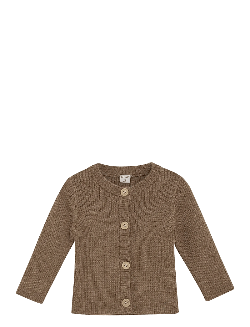 CeLaVi - Cardigan - Knitted - koftor - cocoa creme - 1