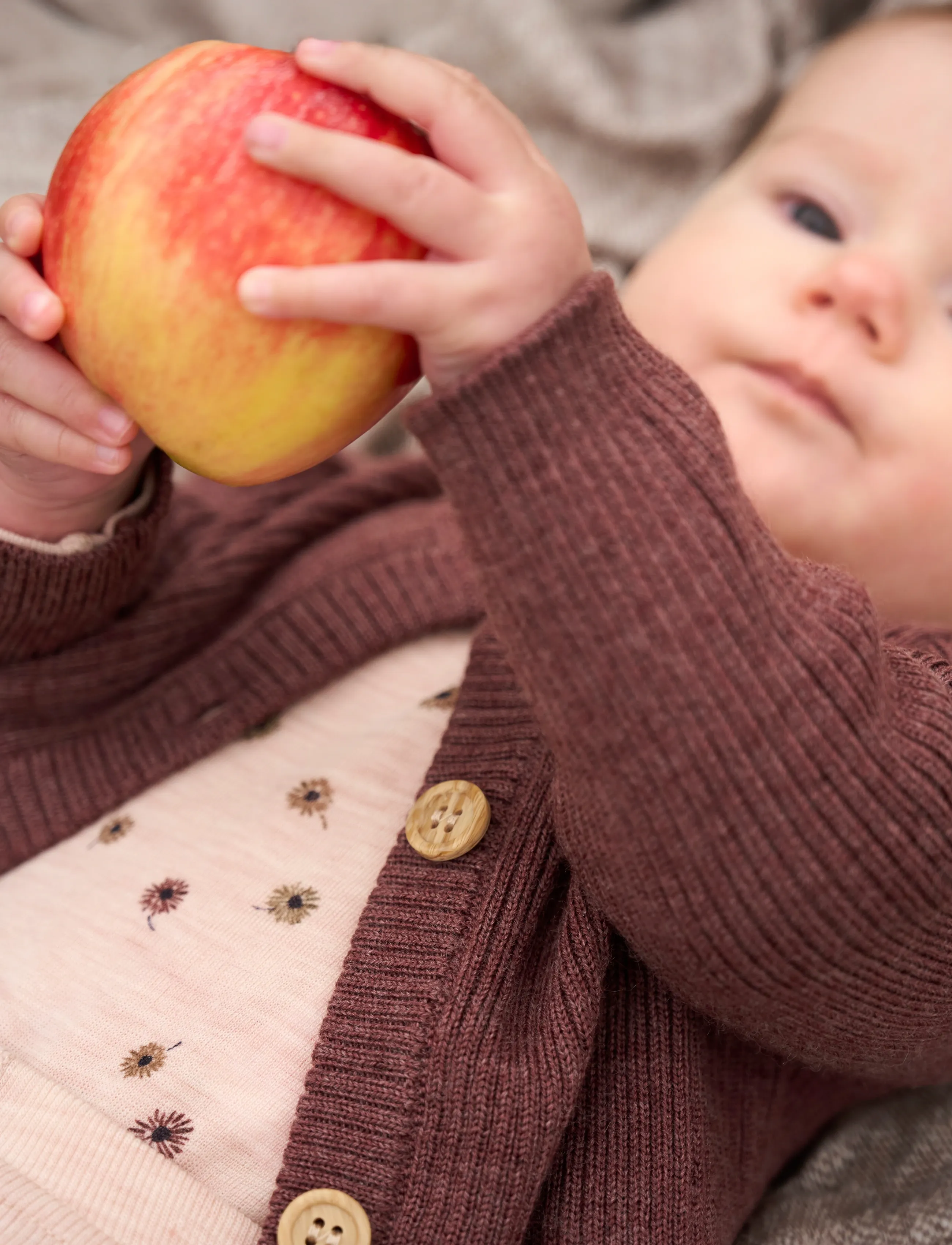 CeLaVi Cardigan Knitted, 80, Knitwear, Braun - Cardigans, Kinder