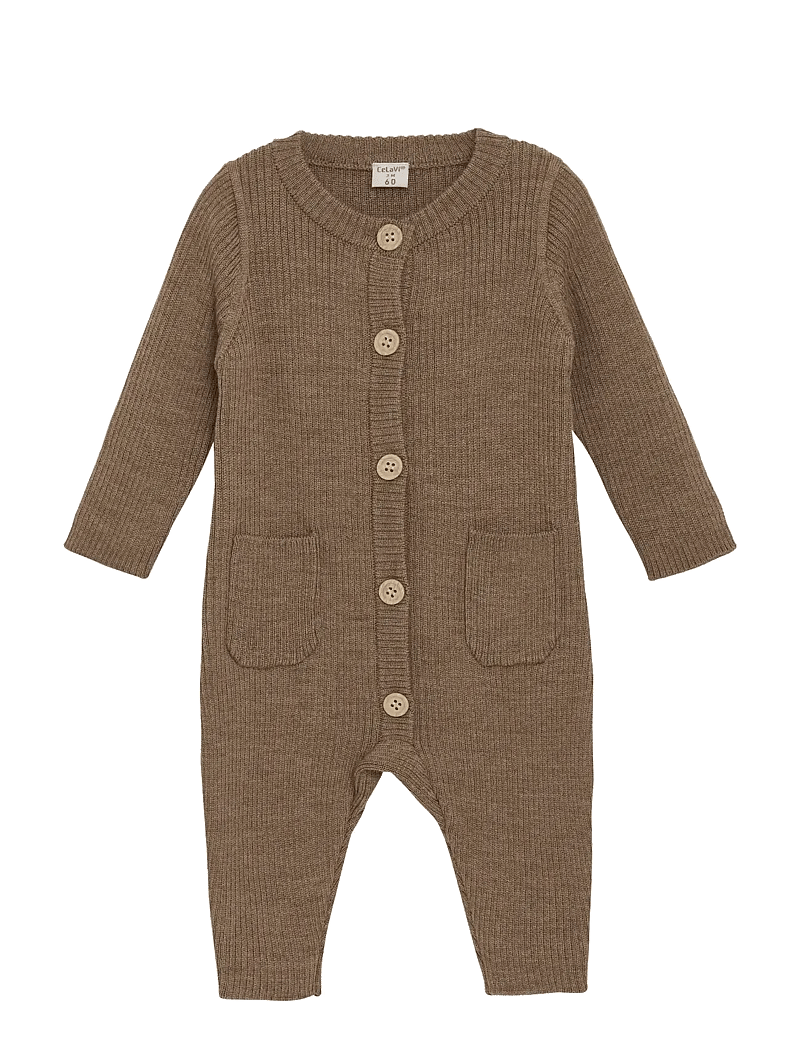 CeLaVi - Jumpsuit - Knitted - funkionsunterwäsche - baby - cocoa creme - 0