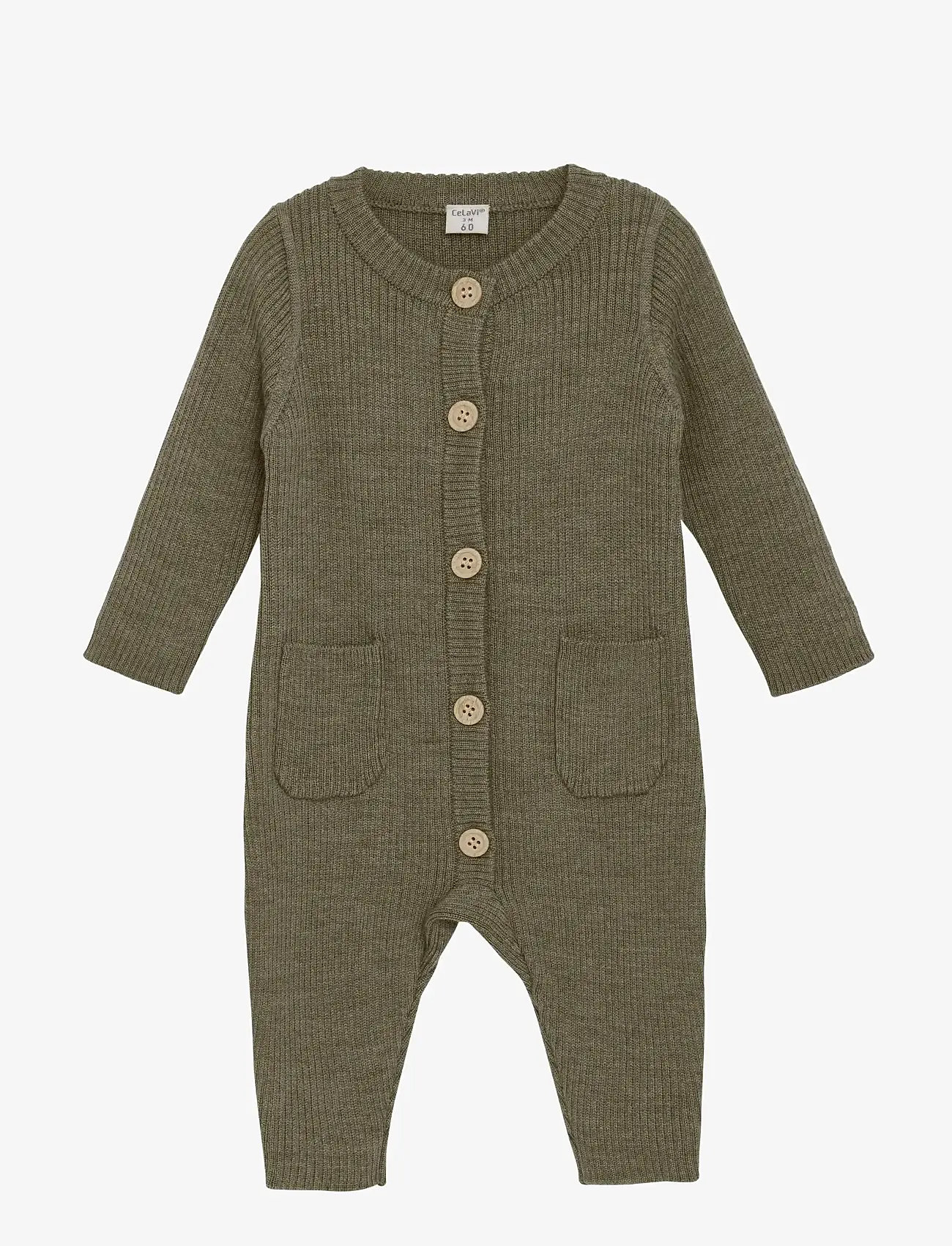 CeLaVi - Jumpsuit - Knitted - kingitused lastele - dusky green - 0