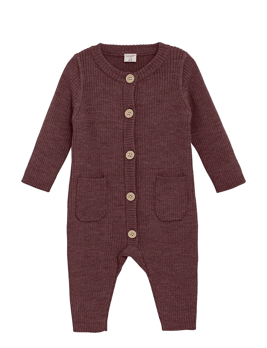 CeLaVi - Jumpsuit - Knitted - alusriided beebidele - marron - 0