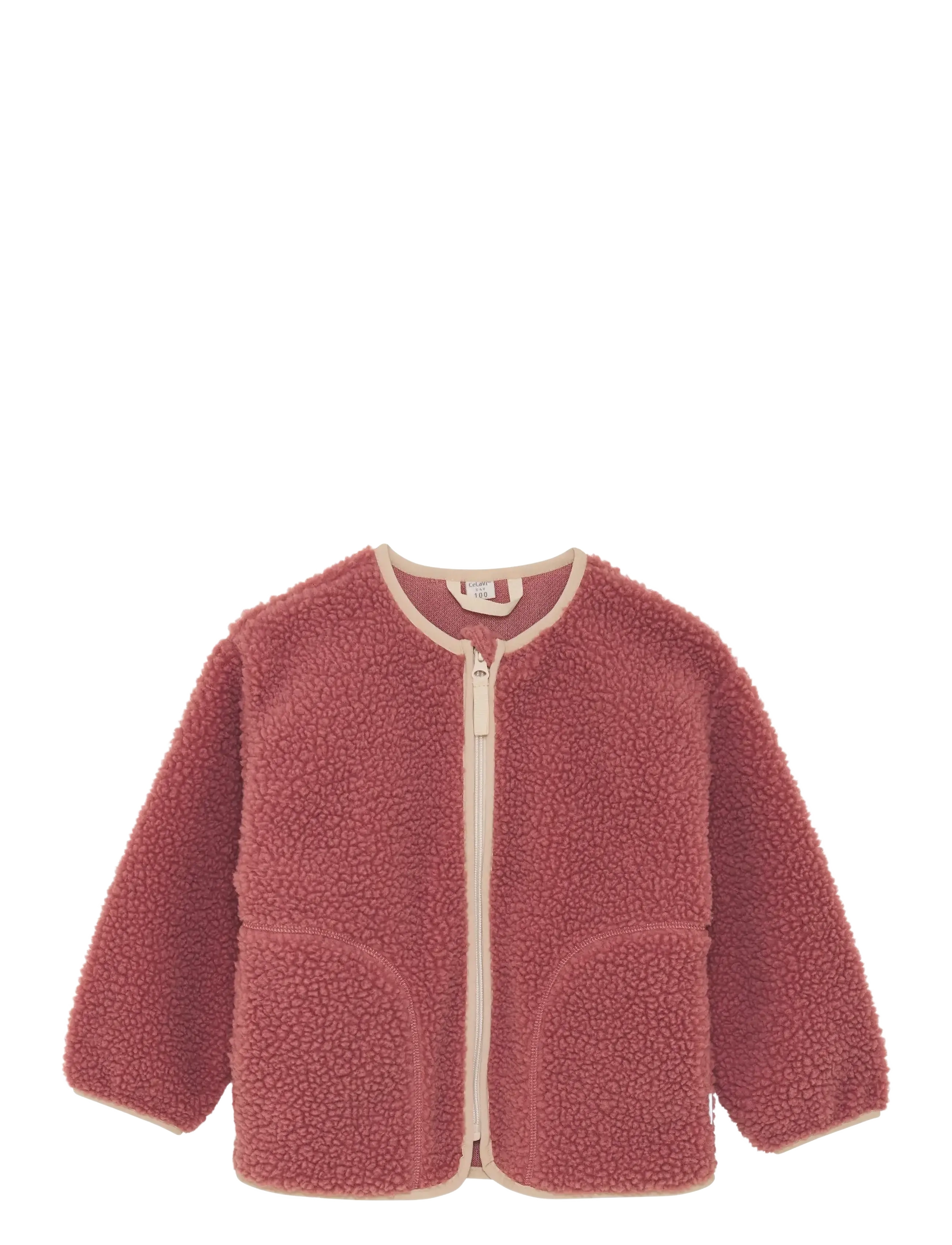 CeLaVi Girl Teddy Fleece Jacket - Õueriided - NOSTALGIA ROSE / pink/rose