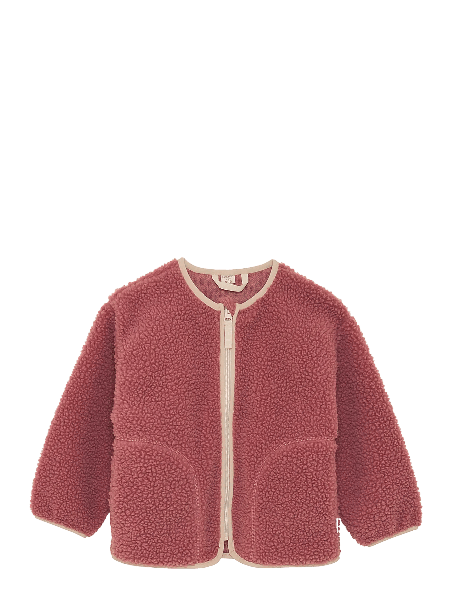 CeLaVi - Girl Teddy Fleece Jacket - fliisjakid - nostalgia rose - 0
