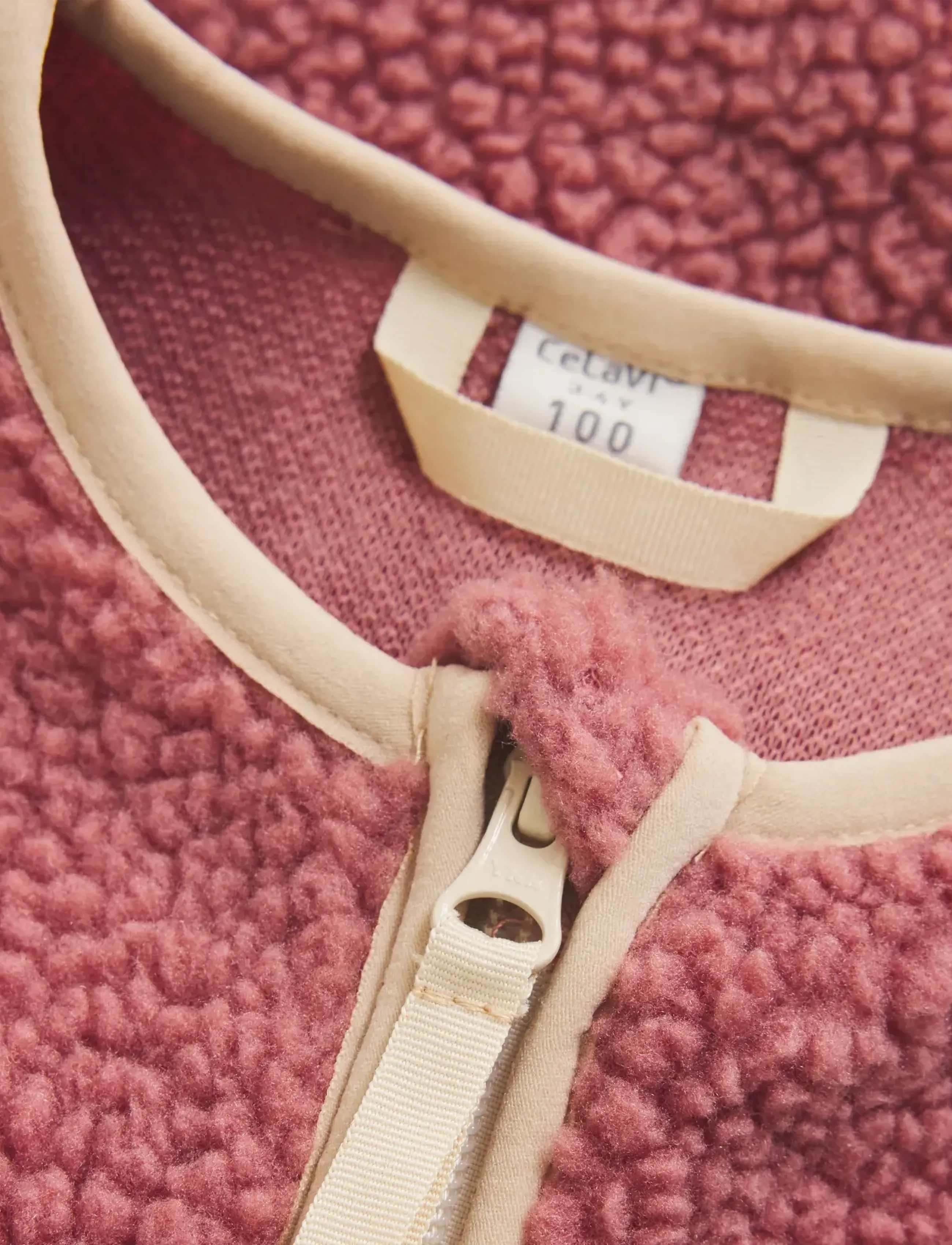 CeLaVi - Girl Teddy Fleece Jacket - fleece jackets - nostalgia rose - 3