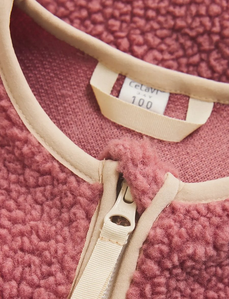 CeLaVi - Girl Teddy Fleece Jacket - fliisjakid - nostalgia rose - 3
