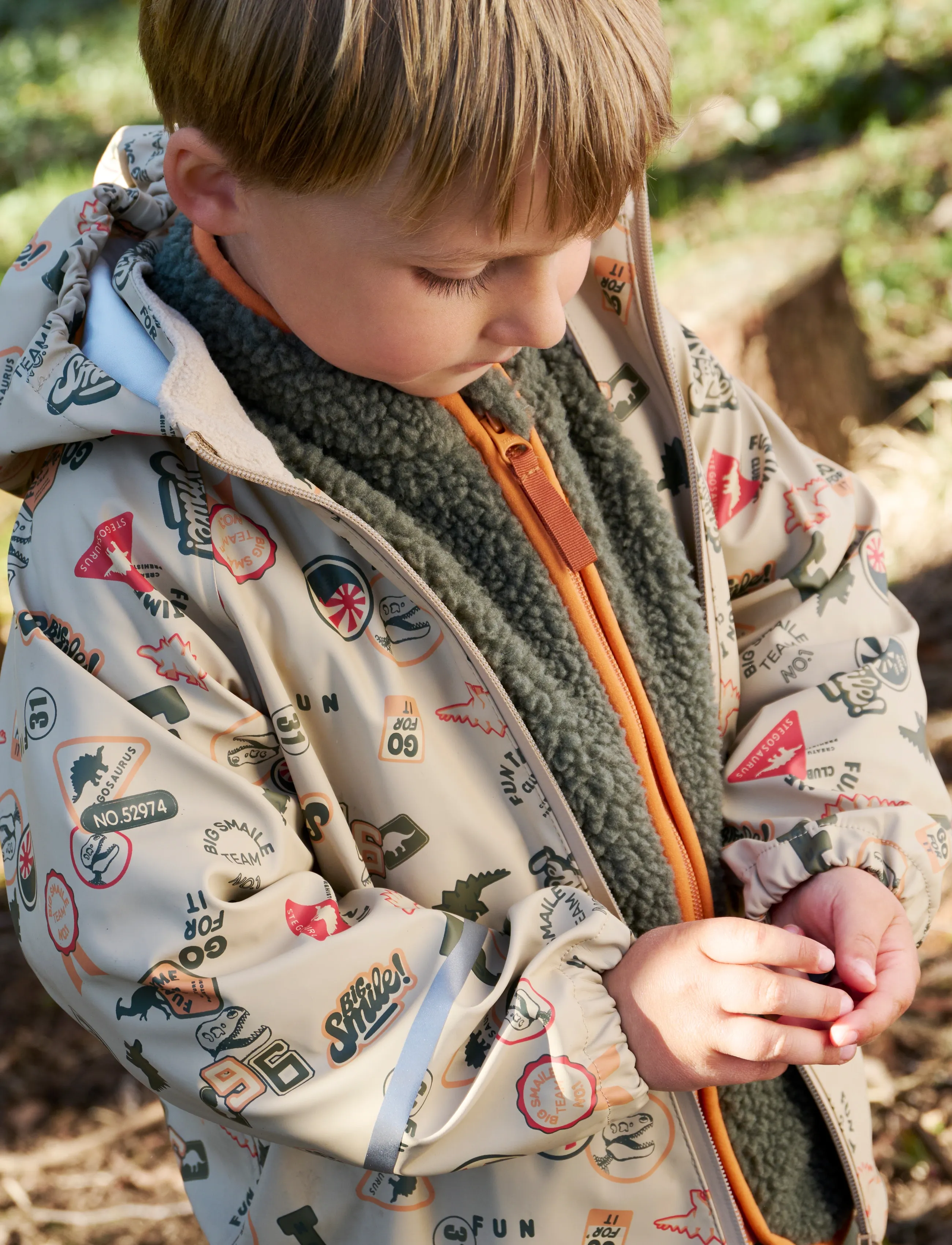 CeLaVi Boys Teddy Fleece Jacket, Børn, Teddy Fleecejakke, Grøn, Str: 120