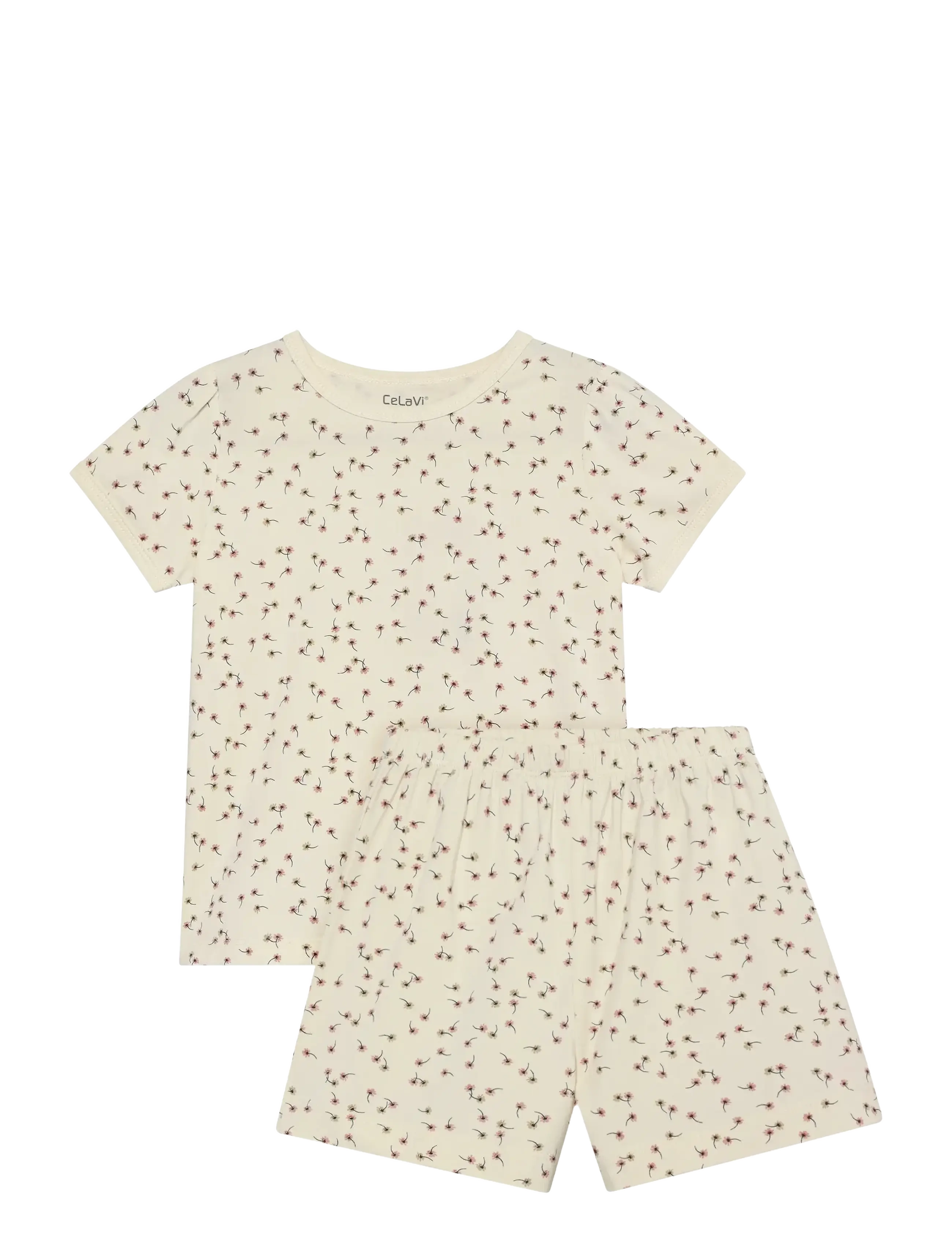 CeLaVi Summer Pyjamas Set - GIRL - Apģērbs - SHADOW GRAY / cream