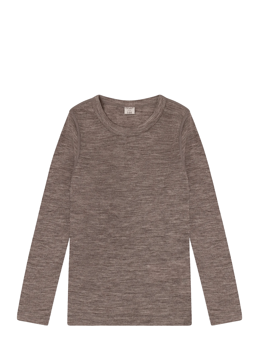 CeLaVi - Blouse LS - SOLID - langärmelig - walnut melange - 1