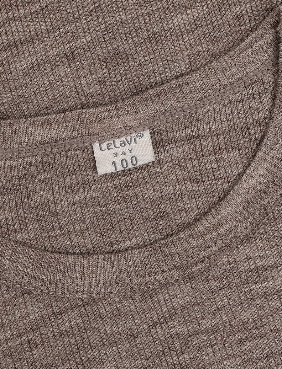 CeLaVi - Blouse LS - SOLID - langärmelig - walnut melange - 3