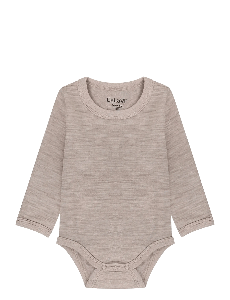 CeLaVi - Body LS - Solid - base layer baby - mocha meringue melange - 0