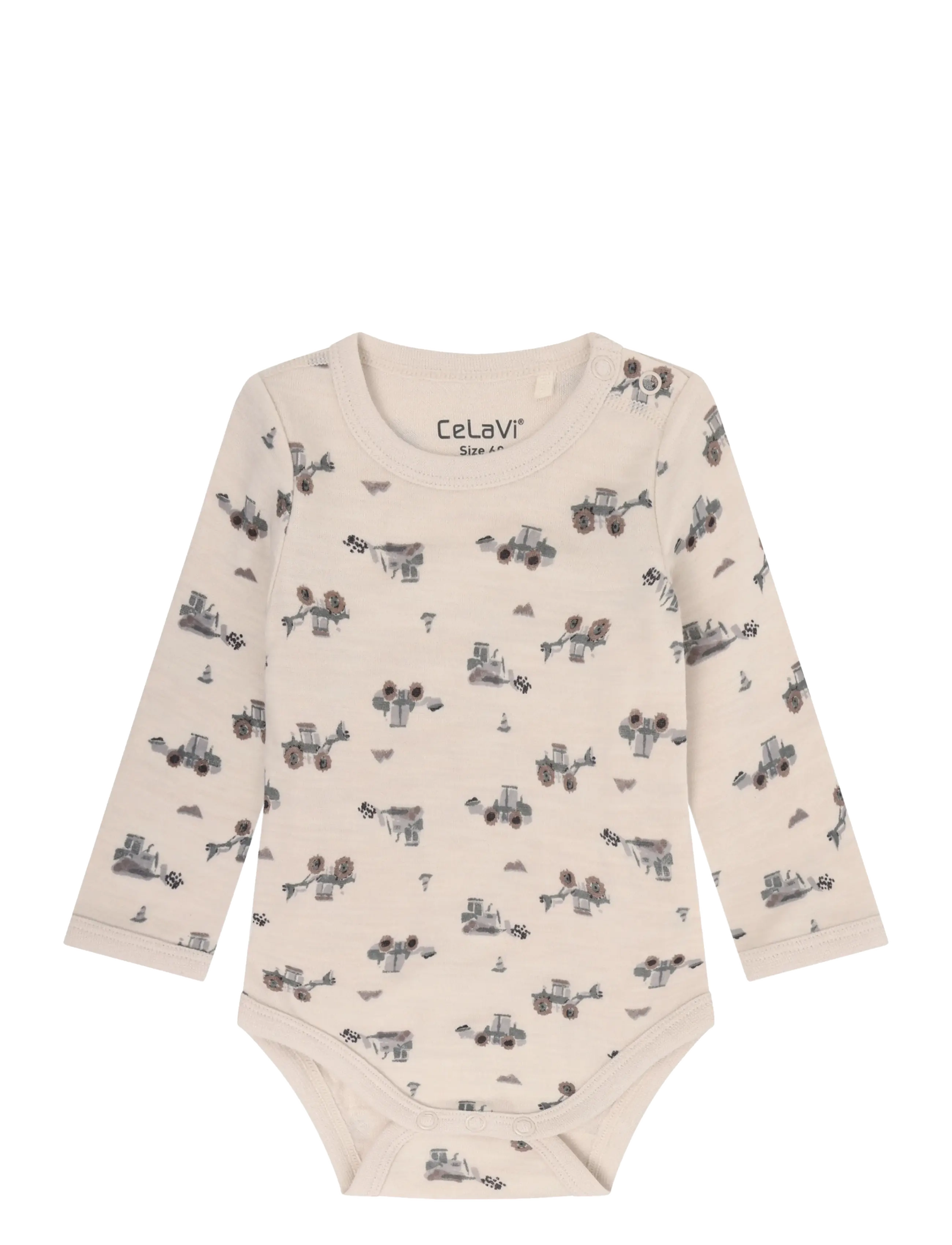 CeLaVi Body LS - AOP - Beebiriided - QUIET SHADE / cream