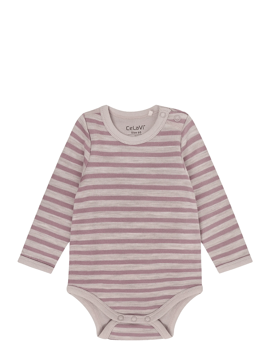 CeLaVi - Body LS - YD Stripe - beebi alusriided - grape shake - 0