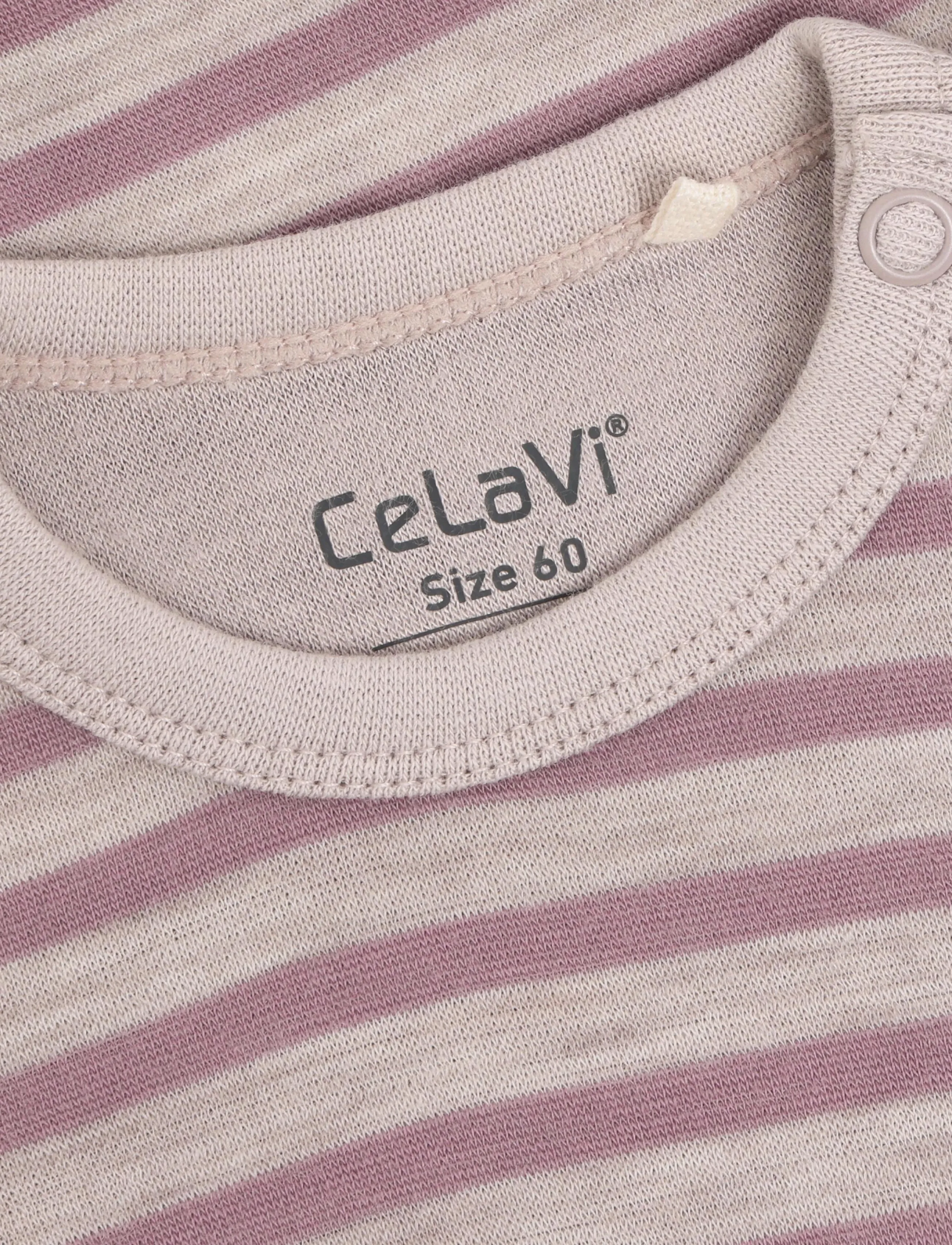 CeLaVi - Body LS - YD Stripe - beebi alusriided - grape shake - 2