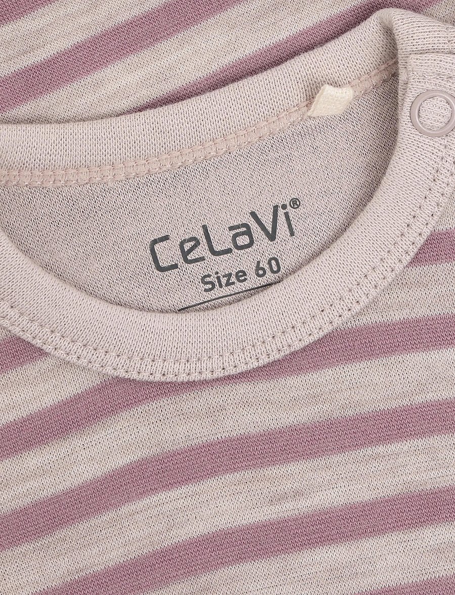 CeLaVi - Body LS - YD Stripe - beebi alusriided - grape shake - 2