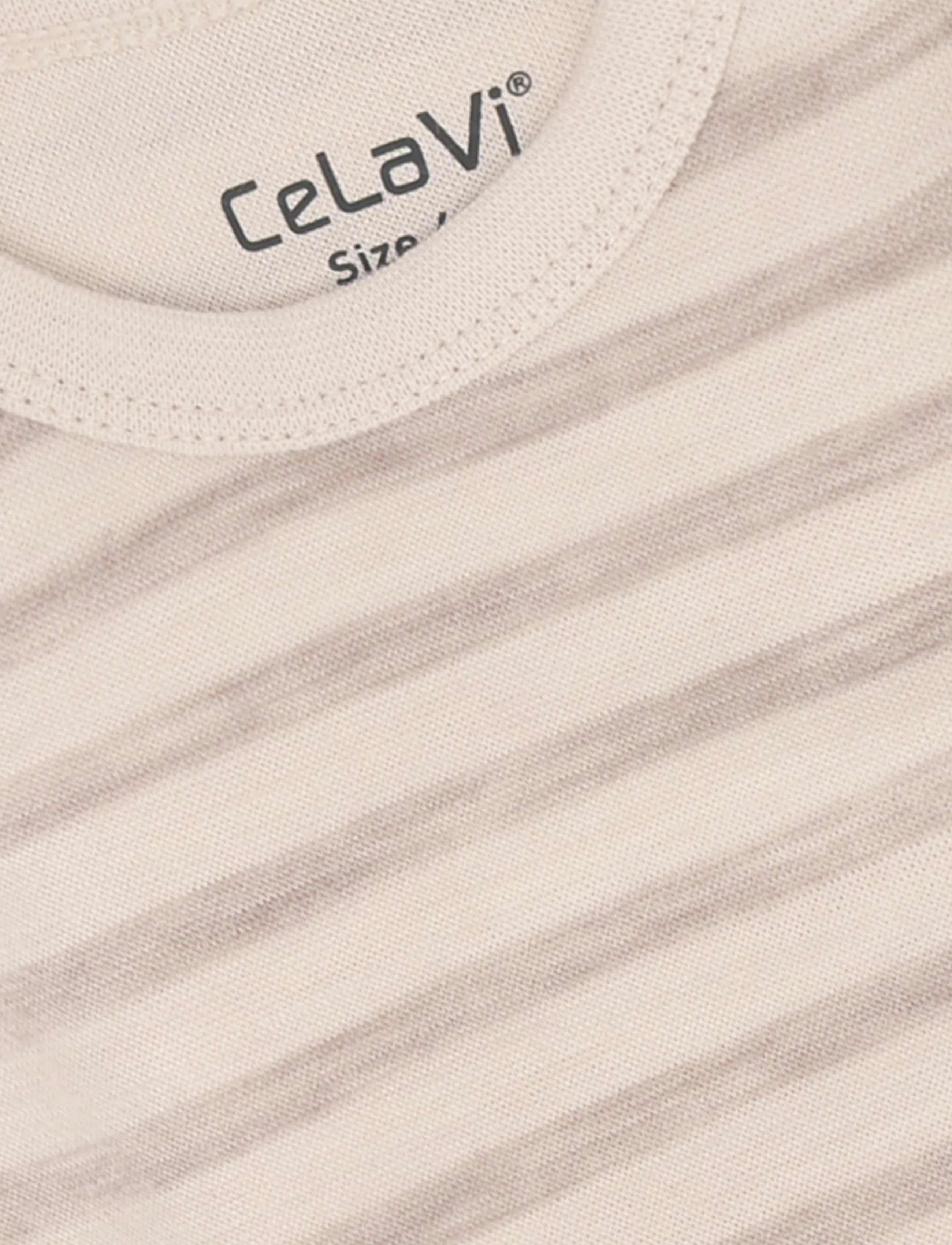 CeLaVi - Body LS - YD Stripe - beebi alusriided - mocha meringue - 2